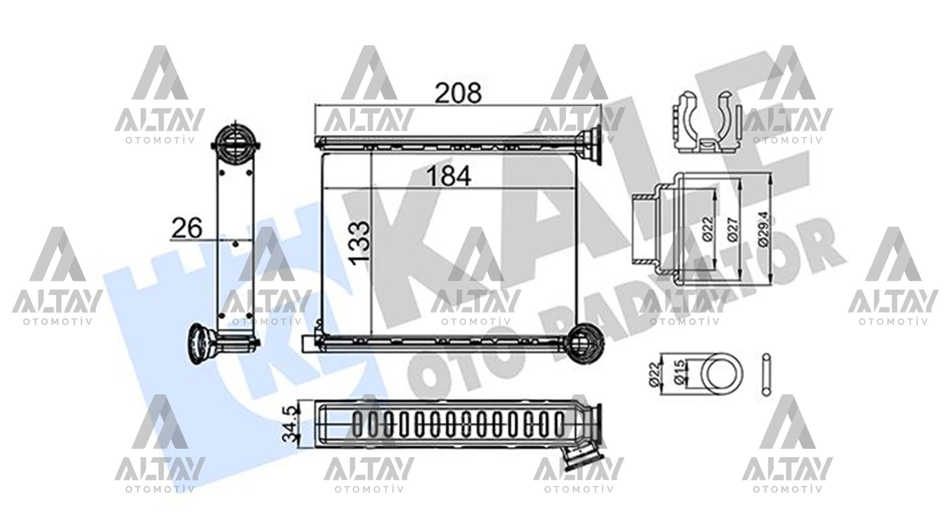 Dacia Duster Kalorifer Radyatörü 2012- Radyatör OEM 271151171R